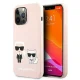 Karl Lagerfeld Silicone Ikonik MagSafe dėklas iPhone 13 / 13 Pro, šviesiai rožinis