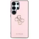 Guess Grained Big 4G Logo dėklas Samsung Galaxy S25 Ultra, rožinis