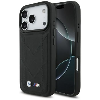 BMW dėklas iPhone 17 Pro telefonui M Quilted Logo MagSafe, juodas