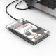 Orico 2139C3 2.5\" HDD/SSD išorinis dėklas USB-C, skaidrus