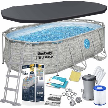 Karkasinis baseinas Bestway Power Steel 427x250x100 cm su priedais
