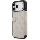 Guess Book 4G Metal Logo atverčiamasis dėklas iPhone 17 Pro Max, rožinis