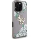 Guess dėklas iPhone 16 Pro Max telefonui Grained Roses Big 4G Logo, violetinis