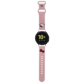 Išmaniojo laikrodžio dirželis Hello Kitty Silicone Kitty Head 20mm, rožinis