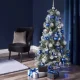 Christmas Tree Baubles Set 100 pcs + Star, Silver