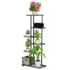 Ruhhy 6 aukštų metalinis stovas augalams, 106 cm, juodas