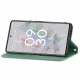 Google Pixel 6a Vintage Leather Skin-Touch Magnetic Case Book Cover, Green