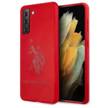 Samsung Galaxy S21+ Plus (SM-G996B) US Polo Silicone On Tone Case Cover (USHCS21MSLHRTRE), Red