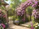 Metalinė sodo pergola ir augalų atrama (265 cm, Tamsiai žalia)