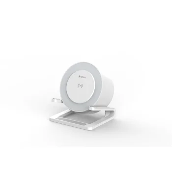 Devia I-M3 Bluetooth garsiakalbis su 15W belaidžiu įkrovikliu ir lempa, baltas