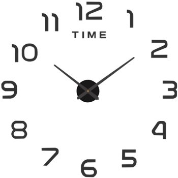 Ruhhy DIY 3D Wall Clock, Black