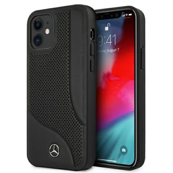 Mercedes iPhone 12 mini dėklas Perforated Area, juodas