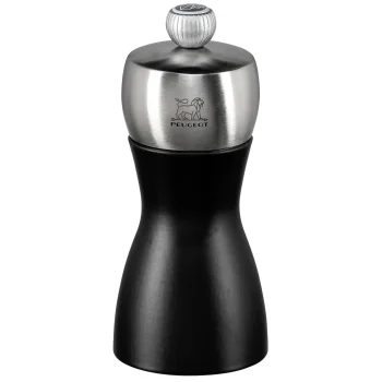Druskos malūnėlis Peugeot Fidji 12 cm, buko medis ir plienas, matinis juodas