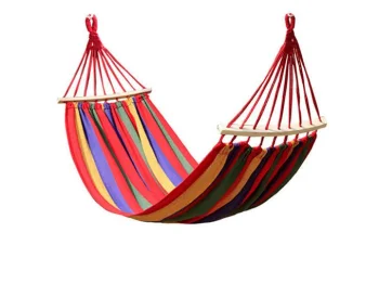 Colorful Garden Hammock with Wooden Frame 200 x 80 cm