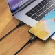 Acefast C7-04 USB-A į USB-C laidas su ekranu 60W 1.2m Juodas
