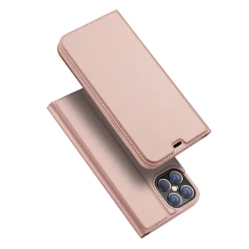 Atverčiamas dėklas Apple iPhone 12 Pro Max 6.7" Dux Ducis, rožinis