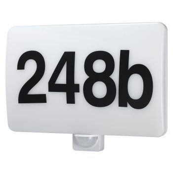 Maclean MCE466 W LED fasado šviestuvas su namo numeriu, 20W, IP65