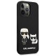 Karl Lagerfeld Silicone Karl & Choupette dėklas iPhone 13 Pro / 13, juodas