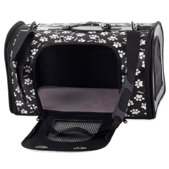 Foldable Pet Carrier Bag, Black, 48 cm