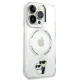Karl Lagerfeld dėklas iPhone 13 Pro su MagSafe, skaidrus (KLHMP13LHNKCIT)