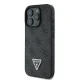 Guess iPhone 16 Pro Max dėklas Leather 4G Triangle Strass MagSafe, juodas