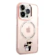 Karl Lagerfeld Iconic Karl & Choupette MagSafe dėklas iPhone 14 Pro Max, rožinis