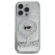 Karl Lagerfeld iPhone 16 Pro dėklas Liquid Glitter Karl Head MagSafe, skaidrus