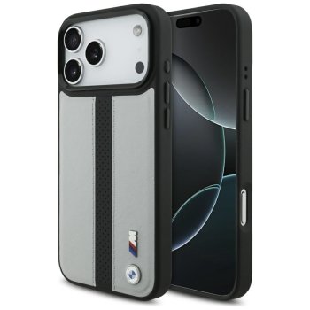 BMW iPhone 17 Pro Max Case M Perforated Stripe Logo MagSafe, Gray