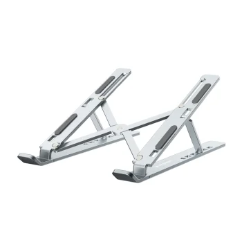 Sulankstomas reguliuojamas nešiojamojo kompiuterio stovas Wozinsky WDCX-X8S 10-16", sidabrinis