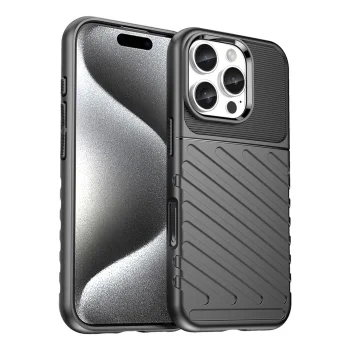 Thunder Case for iPhone 16 Pro Phone Case, TPU, Black