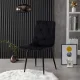 Modernhome veliūrinės valgomojo kėdės 140451, 4 vnt., juodos