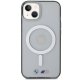 BMW Silver Ring MagSafe dėklas iPhone 14 Plus / 15 Plus, skaidrus