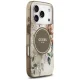 Guess IML Flower & Tonal Circle MagSafe dėklas iPhone 17 Pro, rudas