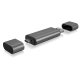 ICY BOX USB-C SD/microSD kortelių skaitytuvas, pilkas