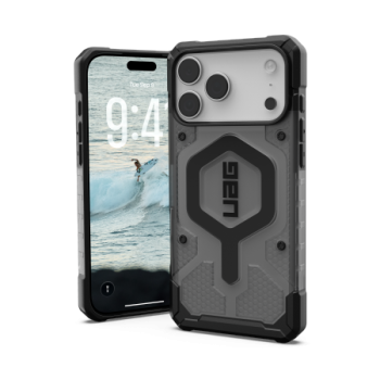 UAG Pathfinder Clear MagSafe dėklas iPhone 17 Pro Max, pilkas/juodas