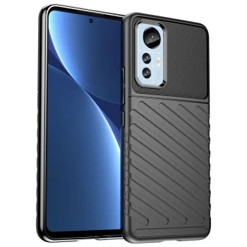 Dėklas Xiaomi 12 Lite Thunder Case, juodas