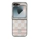 DKNY Checkered Pattern dėklas, skirtas Samsung Galaxy Z Flip 6, rožinis