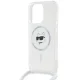Karl Lagerfeld dėklas iPhone 14 Pro su MagSafe, Choupette Head & Cord, skaidrus