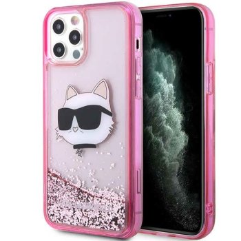 Karl Lagerfeld dėklas iPhone 12 / 12 Pro telefonui, rožinis