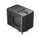 Kelioninis adapteris Acefast Z8 GaN 45W su 2500W AC lizdu, 3x USB-C, 2x USB-A, juodas