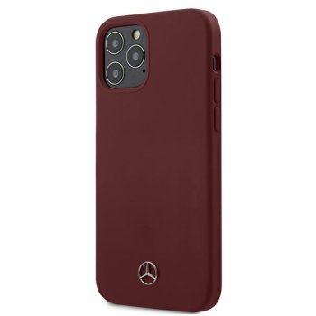Dėklas Mercedes Silicone Line skirtas iPhone 12 / 12 Pro, Raudonas