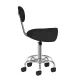 Activeshop 6001 kosmetologo kėdė su atlošu, juoda