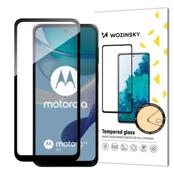 Wozinsky Full Glue grūdintas apsauginis stiklas Motorola Moto G53, juodas