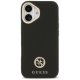 Guess Grained Strass Logo MagSafe dėklas, skirtas iPhone 17, juodas