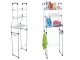 Virš tualeto statoma vonios lentyna 3 lentynų, balta