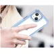 Outer Space Case dėklas iPhone 14 Plus telefonui, skaidrus su mėlynu rėmeliu