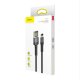 Baseus Cafule dvipusis USB į Lightning laidas 2.4A 1m, Pilkas/Juodas