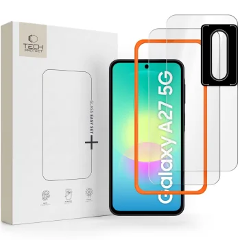 Tech-Protect Easy Set+ apsauginis stiklas 2 vnt. ir kameros stiklas Samsung Galaxy A27 5G