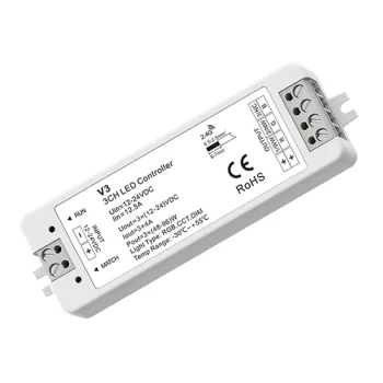 V3 LED valdiklis RGB/CCT 12-24V 3 kanalų RF 2.4GHz dimeris
