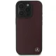 Mercedes dėklas iPhone 16 Pro Max telefonui Wood Imitation Leather MagSafe, raudonas